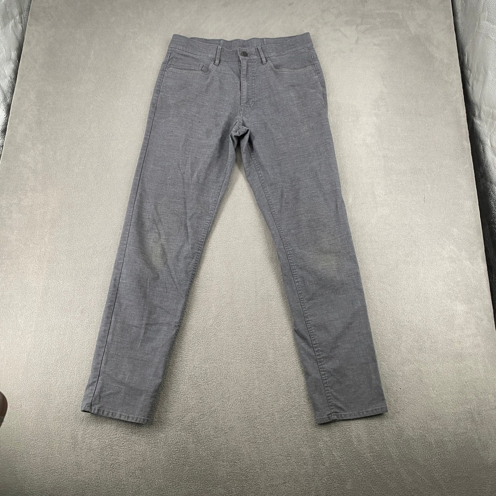 Old Navy Mens Slim Fit Pants Gray 32x32 Cotton Blend Five Pocket Textured 7548